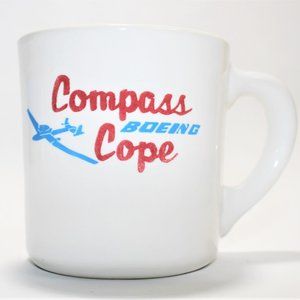 BOEING Restaurant Quality Coffee Mug with Text and Airplane Logo EUC(No Returns)